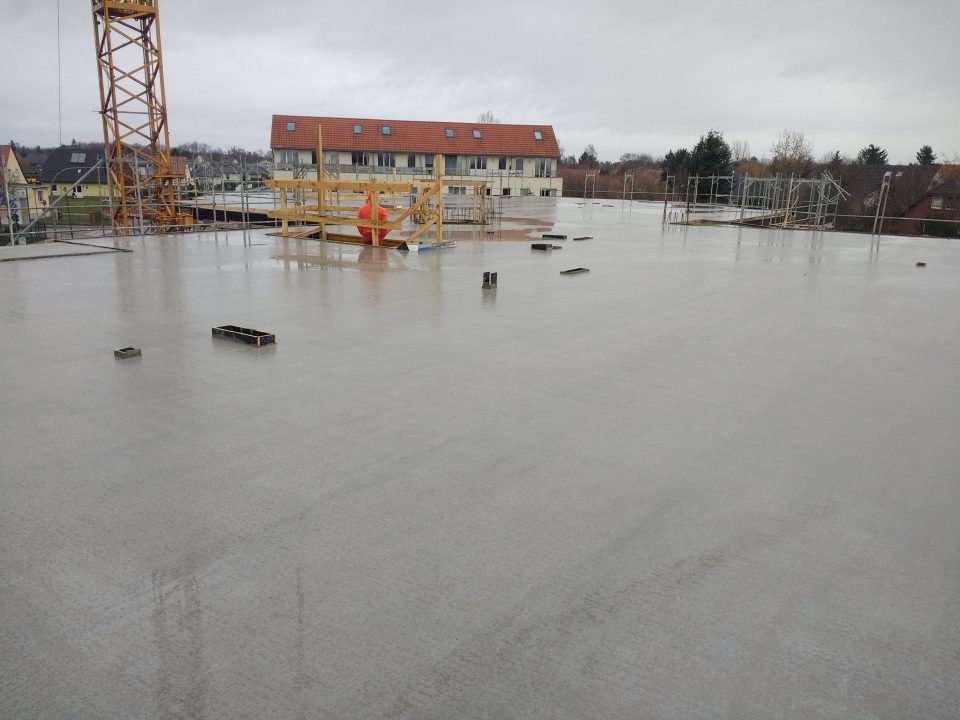 Beton im Regen